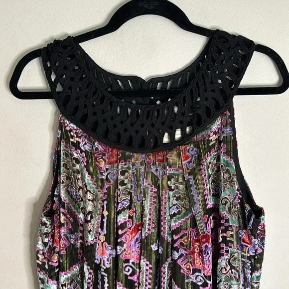 Moulinette Soeurs Linnea Velvet Metallic Swing Dress Size Large - Picture 7 of 12